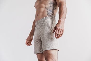 Nobull Lightweight Knit 7" Men's Shorts Grey | Australia (TK5927)